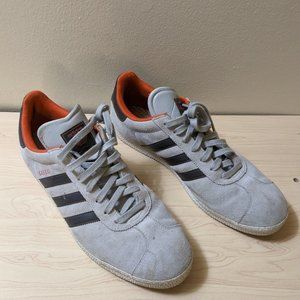 Adidas Gazelle Mens Casual Sneakers Gray Suede
